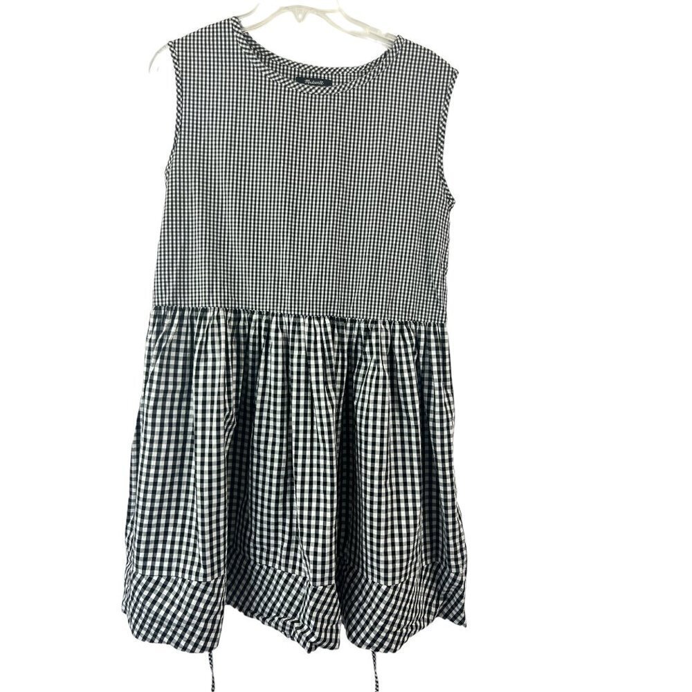 Madewell Women's Black & White Plaid Dress